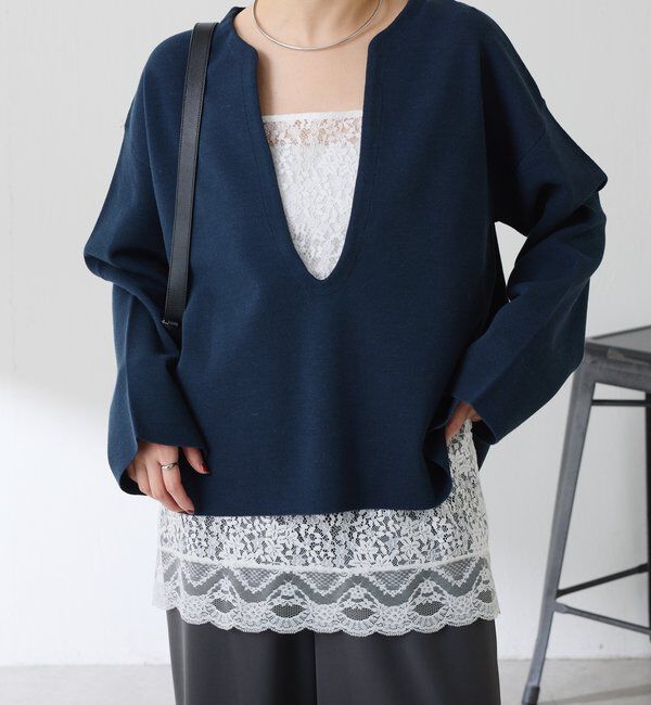  「《着映えアイテム》スカラップレースキャミソール」|シャツ・ブラウス|