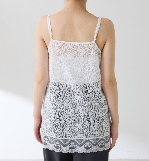  「《着映えアイテム》スカラップレースキャミソール」|シャツ・ブラウス|