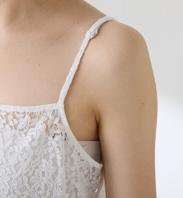  「《着映えアイテム》スカラップレースキャミソール」|シャツ・ブラウス|