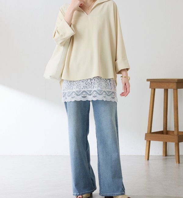  「ジャージスキッパードルマンブラウス」|シャツ・ブラウス|