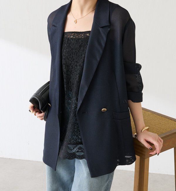  「メッシュダブルジャケット」|テーラードジャケット|