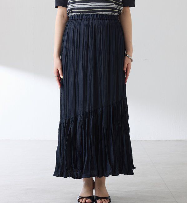  「ワッシャーナナメ切替スカート」|スカート|