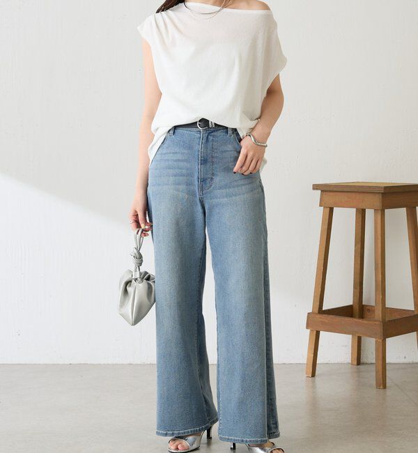  「【上品見えカットソー/シアー】アシメタックフレンチカットソー」|Tシャツ・カットソー|