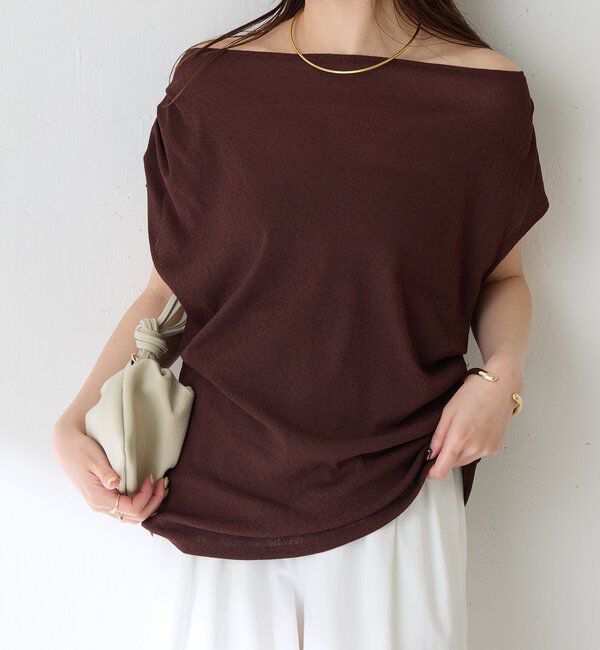  「【上品見えカットソー/シアー】アシメタックフレンチカットソー」|Tシャツ・カットソー|