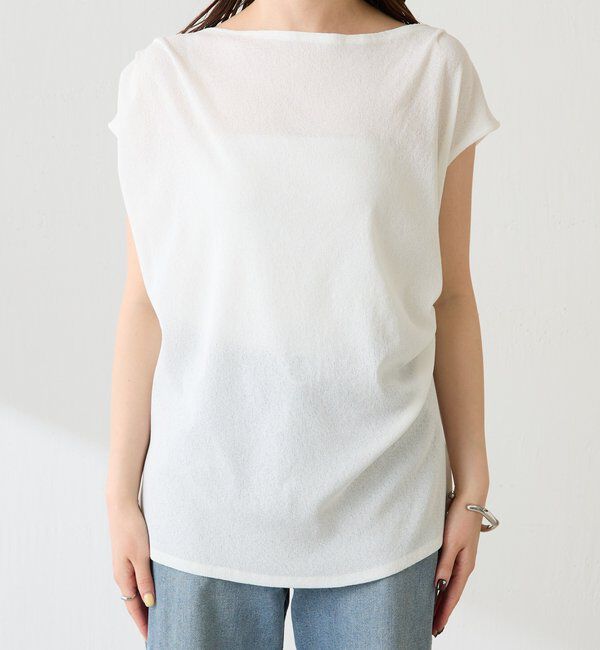  「【上品見えカットソー/シアー】アシメタックフレンチカットソー」|Tシャツ・カットソー|