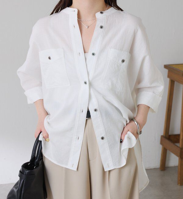  「Q.anos　ドルマンシアーデニムシャツ」|シャツ・ブラウス|