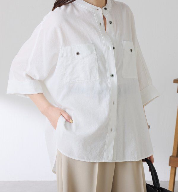  「Q.anos　ドルマンシアーデニムシャツ」|シャツ・ブラウス|