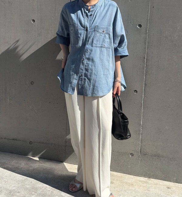  「Q.anos　ドルマンシアーデニムシャツ」|シャツ・ブラウス|