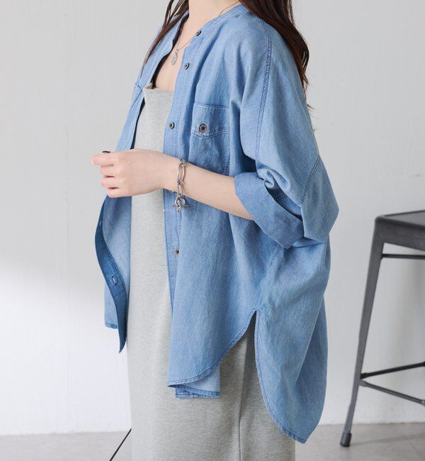 「Q.anos　ドルマンシアーデニムシャツ」|シャツ・ブラウス|