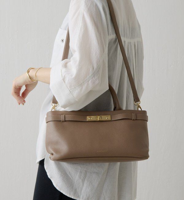  「【PAPILLONNER/パピヨネ】レザー2WAYバッグ」|トートバッグ|トープ