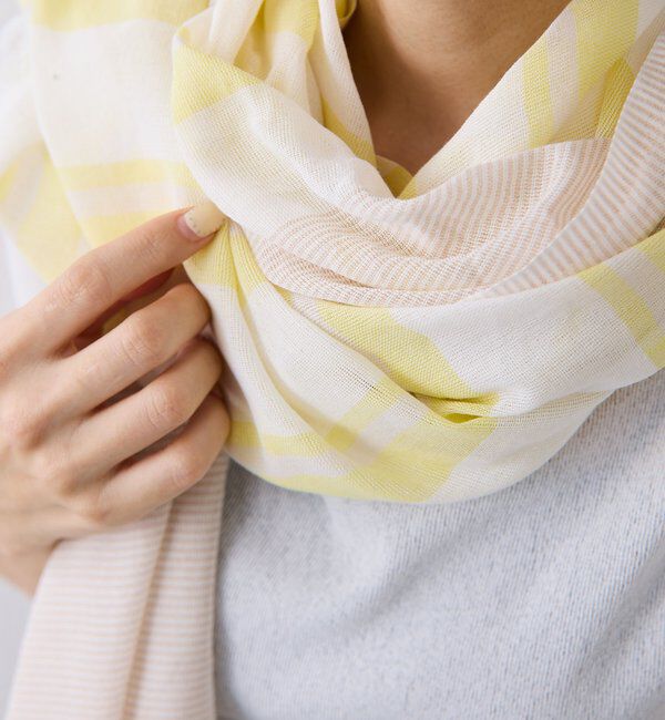  「【PAPILLONNER/パピヨネ】アシンメトリーボーダーストール」|ストール|