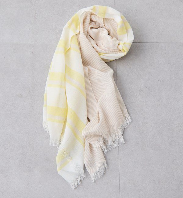  「【PAPILLONNER/パピヨネ】アシンメトリーボーダーストール」|ストール|