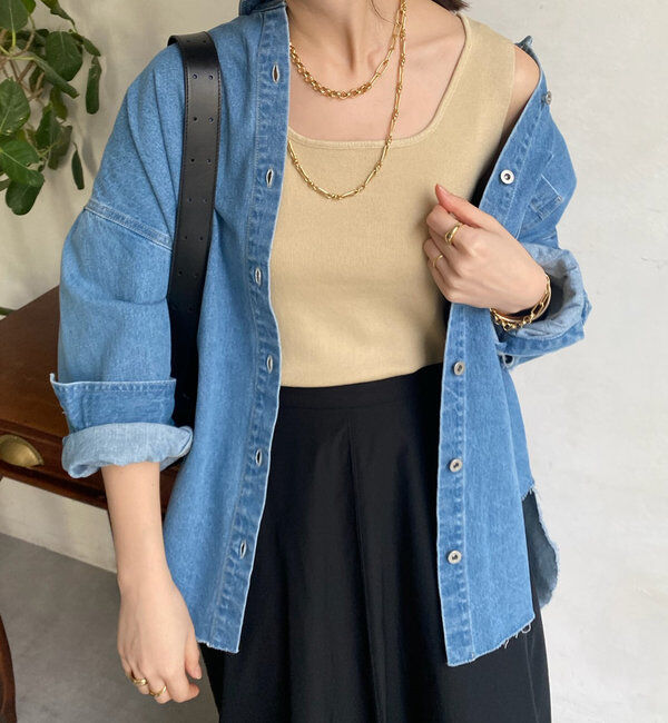  「スクエアニットタンク」|ニット・セーター|