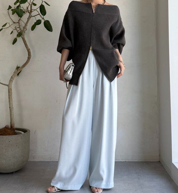  「【累計販売数3万枚突破/21色4サイズ展開！】タックワイドパンツ」|チノ|