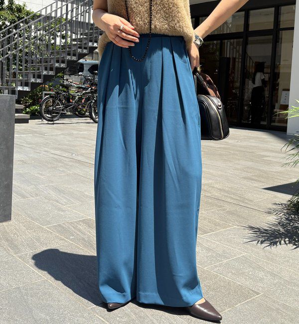  「【累計販売数3万枚突破/21色4サイズ展開！】タックワイドパンツ」|チノ|