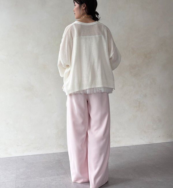  「【累計販売数3万枚突破/21色4サイズ展開！】タックワイドパンツ」|チノ|