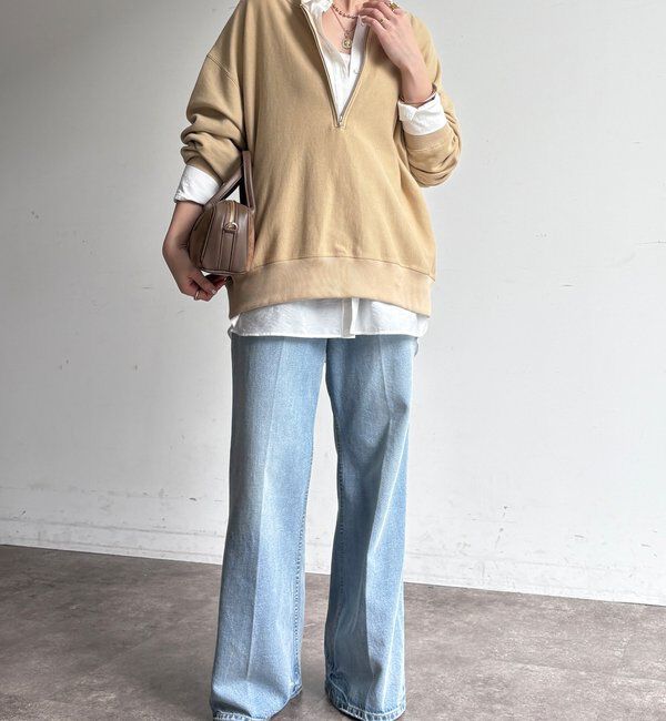  「【新色追加】【インフルエンサー OKOCHI企画】ハーフジップスウェット」|Tシャツ・カットソー|