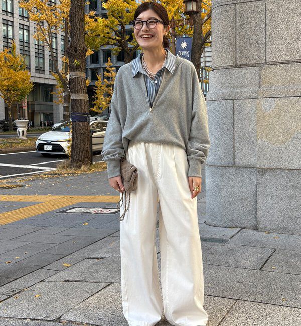  「【新色追加】【インフルエンサー OKOCHI企画】ハーフジップスウェット」|Tシャツ・カットソー|