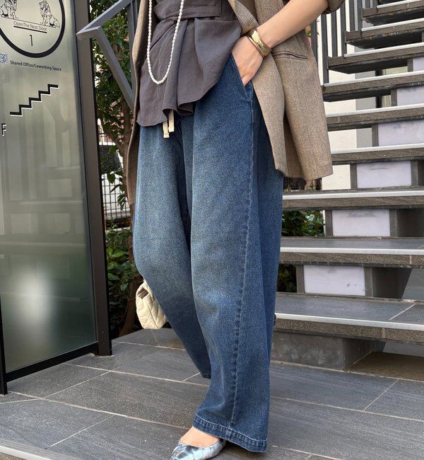  「デニムワイドイージーパンツ」|デニム|