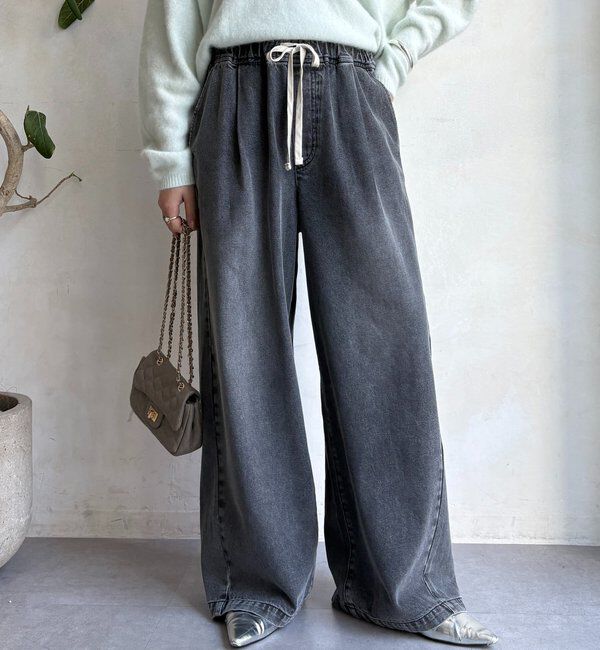  「デニムワイドイージーパンツ」|デニム|