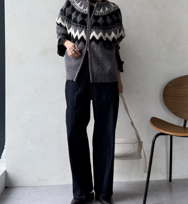  「ハイウエストダブルボタンデニム」|デニム|