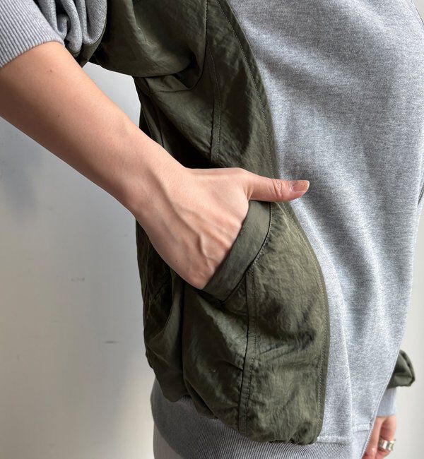  「【WEB限定】異素材切替ダブルジップブルゾン」|ブルゾン・スタジャン|