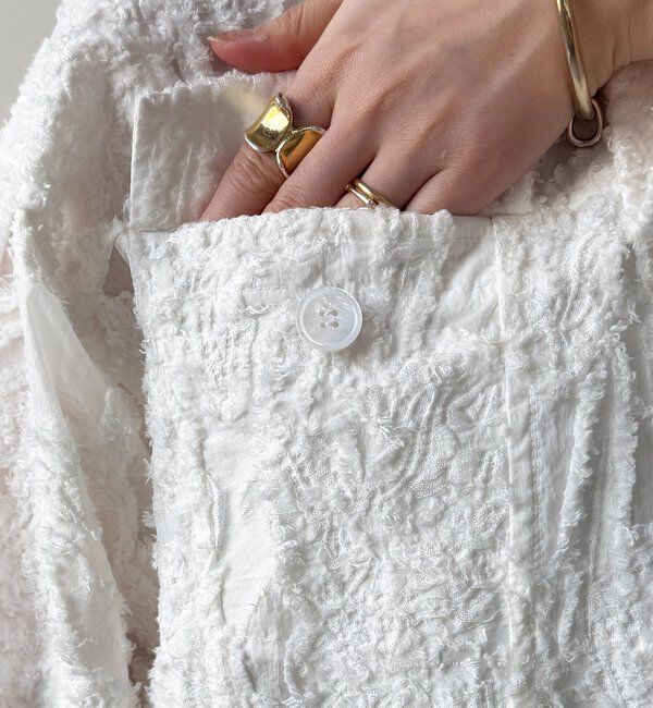  「【WEB限定】カットジャガードジャケット」|ブルゾン・スタジャン|