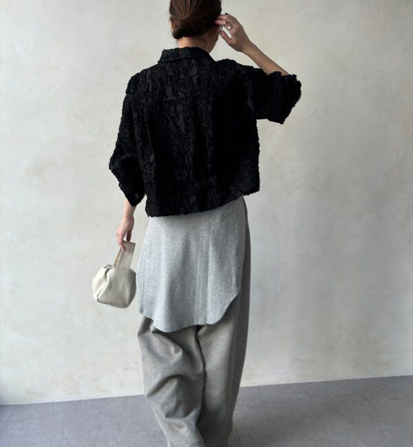  「【WEB限定】カットジャガードジャケット」|ブルゾン・スタジャン|