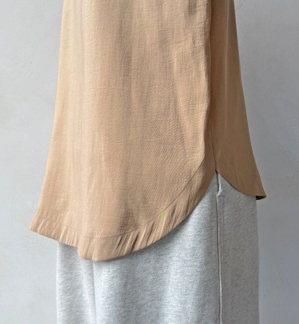  「【WEB限定】ノーカラーブルゾンライクシャツ」|シャツ・ブラウス|