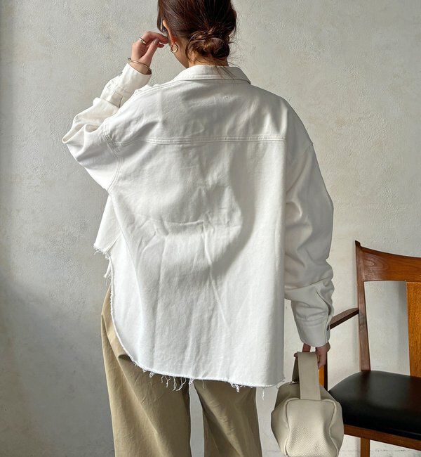  「【セットアップ可能】デニムショートシャツ」|シャツ・ブラウス|