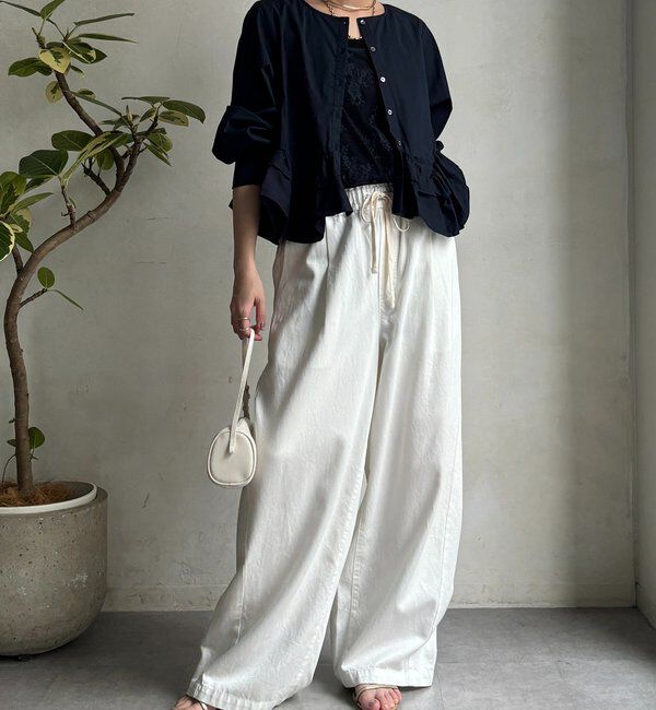  「袖リブペプラムフリルブラウス」|シャツ・ブラウス|