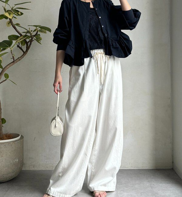  「袖リブペプラムフリルブラウス」|シャツ・ブラウス|