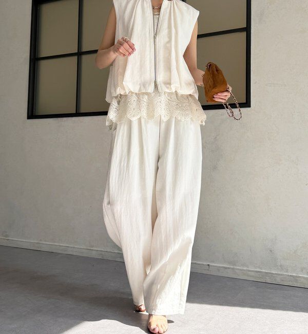  「【WEB限定/セットアップ可能】フロントタックカービーパンツ」|チノ|