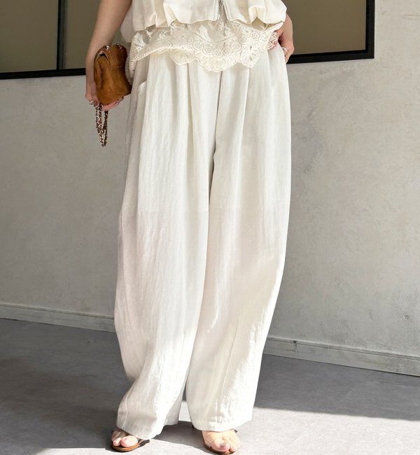  「【WEB限定/セットアップ可能】フロントタックカービーパンツ」|チノ|