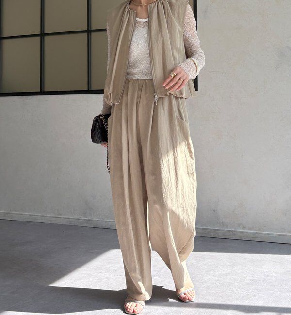  「【WEB限定/セットアップ可能】フロントタックカービーパンツ」|チノ|