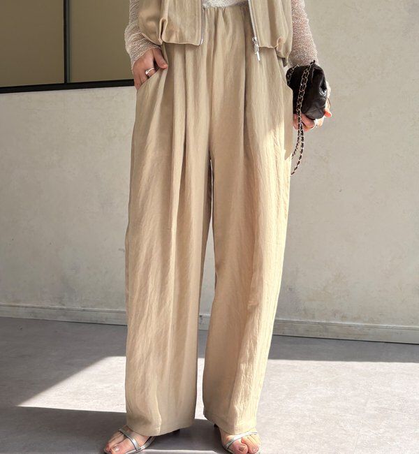  「【WEB限定/セットアップ可能】フロントタックカービーパンツ」|チノ|