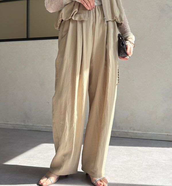  「【WEB限定/セットアップ可能】フロントタックカービーパンツ」|チノ|