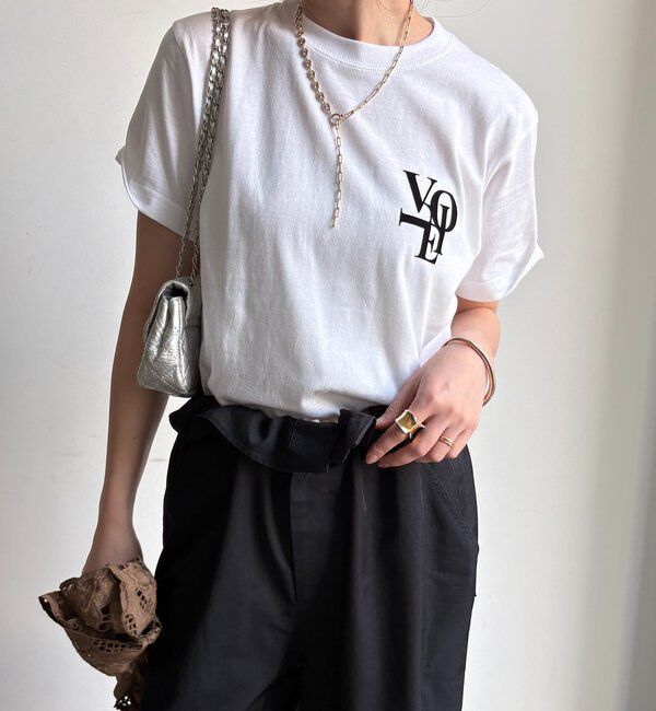  「voileワンポイントフロッキーロゴTEE」|Tシャツ・カットソー|