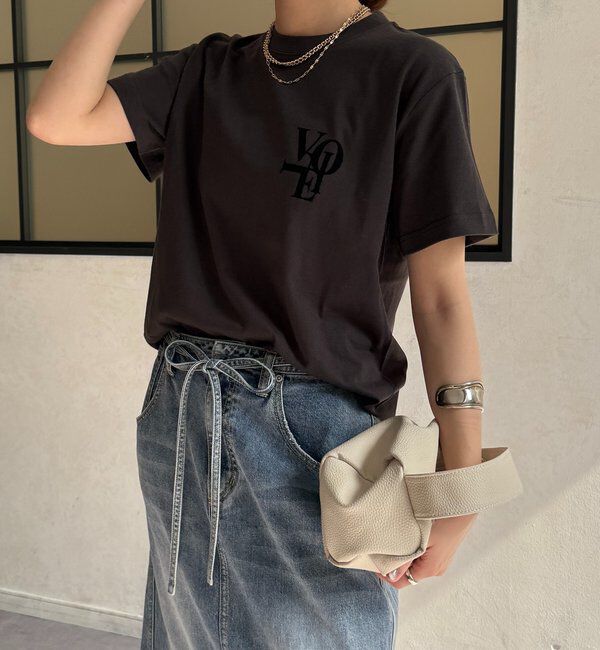  「voileワンポイントフロッキーロゴTEE」|Tシャツ・カットソー|