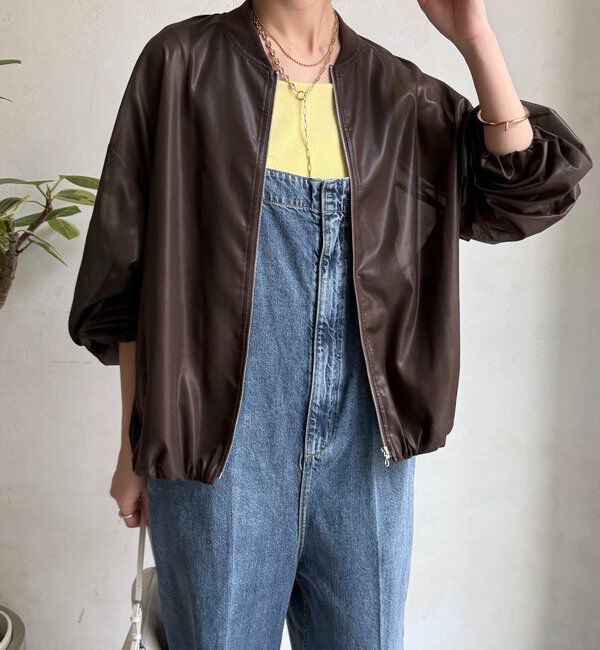  「シアーブルゾン」|ブルゾン・スタジャン|ブラウン