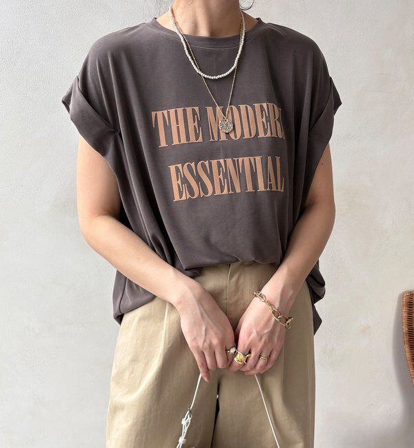  「【セットアップ可能】フロッキー肩タックプリントTEE」|Tシャツ・カットソー|