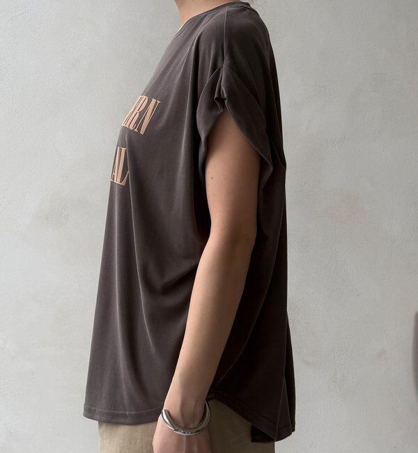  「【セットアップ可能】フロッキー肩タックプリントTEE」|Tシャツ・カットソー|