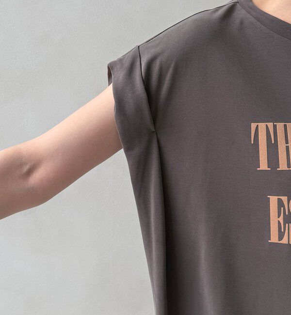  「【セットアップ可能】フロッキー肩タックプリントTEE」|Tシャツ・カットソー|