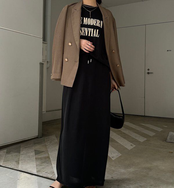  「【セットアップ可能】フロッキー肩タックプリントTEE」|Tシャツ・カットソー|