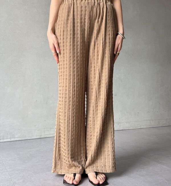  「【WEB限定】フリルロングパンツ」|チノ|