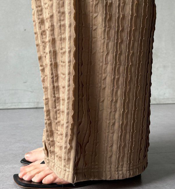  「【WEB限定】フリルロングパンツ」|チノ|