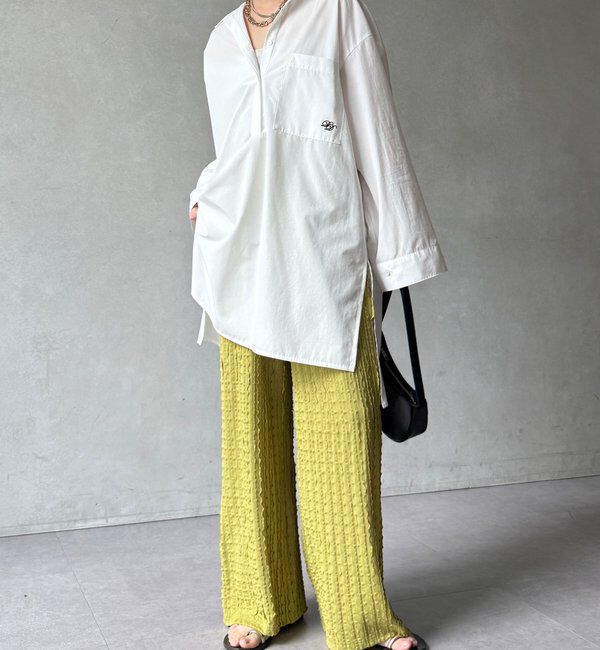  「【WEB限定】フリルロングパンツ」|チノ|