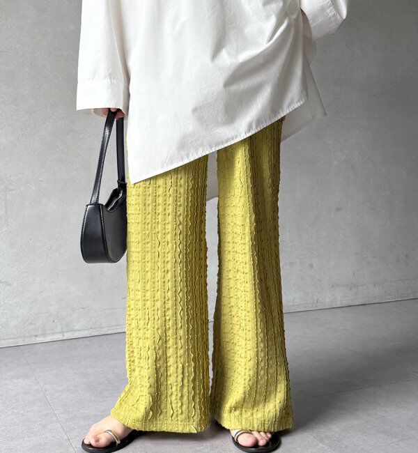  「【WEB限定】フリルロングパンツ」|チノ|