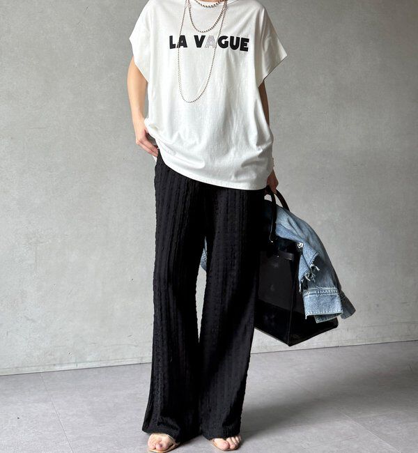  「【WEB限定】フリルロングパンツ」|チノ|