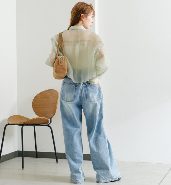  「【S.Lサイズ】オーガンジークレープシャツ」|シャツ・ブラウス|